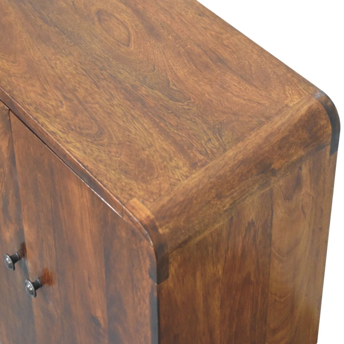 Artisan Furniture Solid Wood Mini Classic Chestnut Cabinet, 2 Doors, Brown