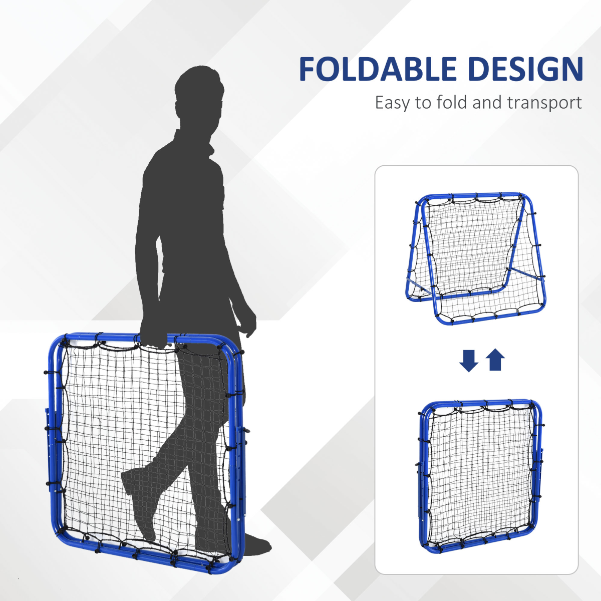 Rebounder Net Football Target Goal Training Adjustable Angles HOMCOM