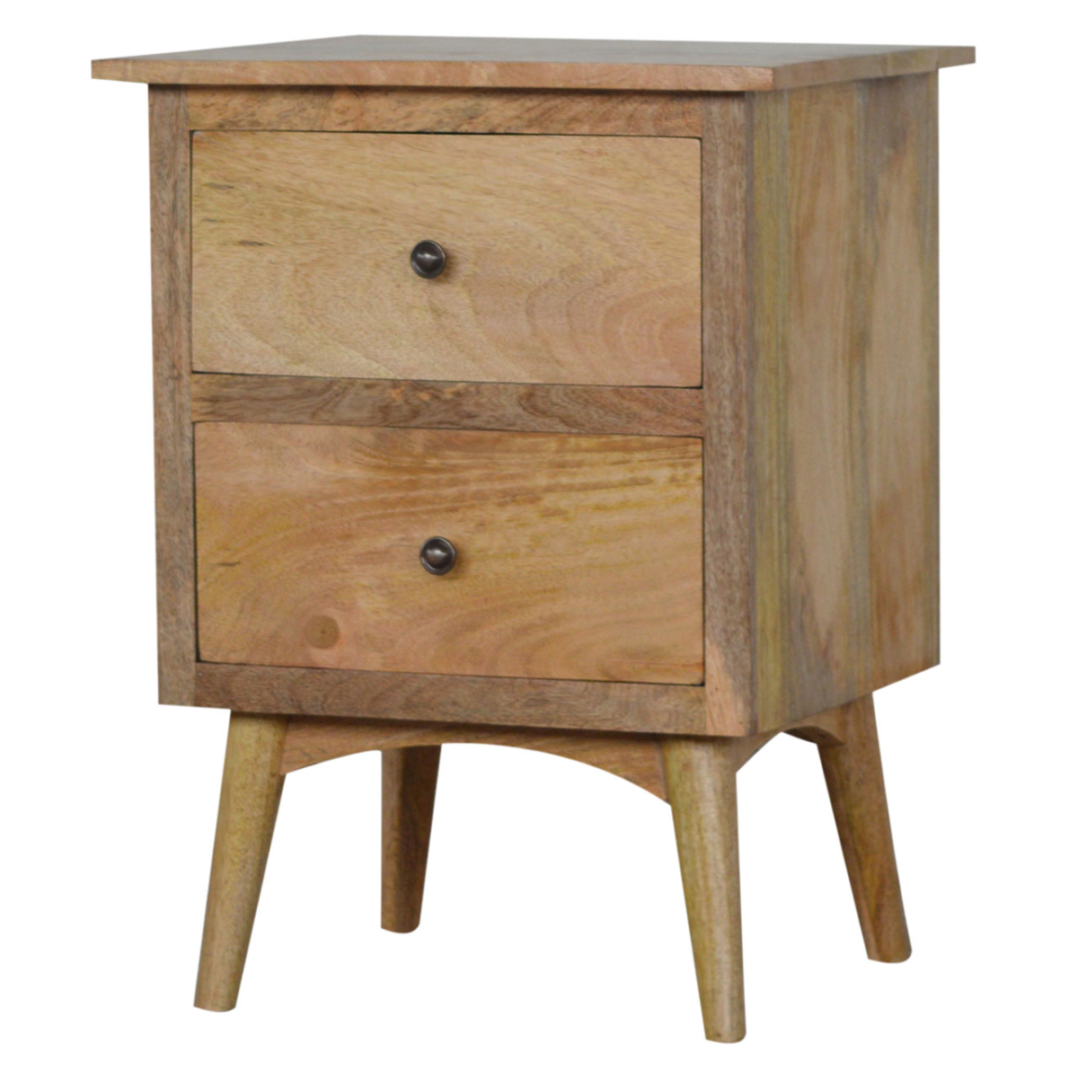 Artisan Furniture Solid Wood Nordic Style Bedside with 2 Drawers