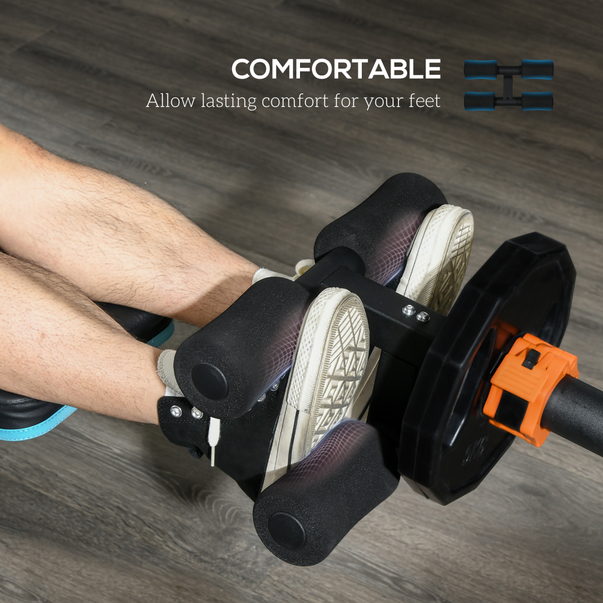 SPORTNOW Tib Bar Tibialis Trainer Fits 5cm/2" Weight Plates