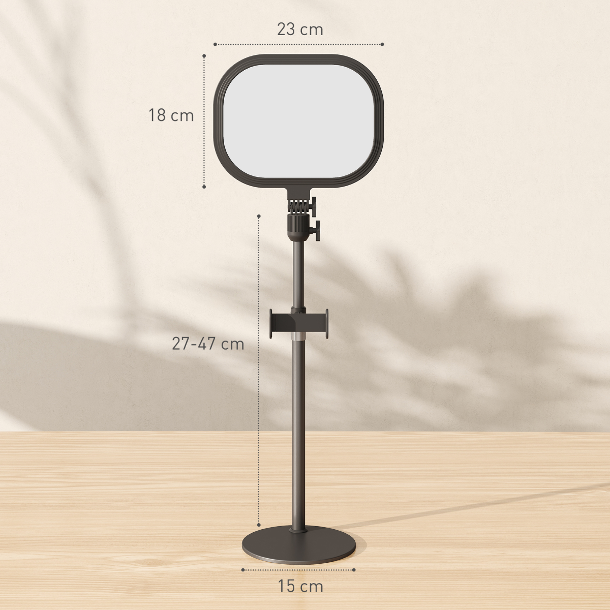 HOMCOM Bedside Table Lamp with 5 Colour Modes & 10 Brightness Levels, Black
