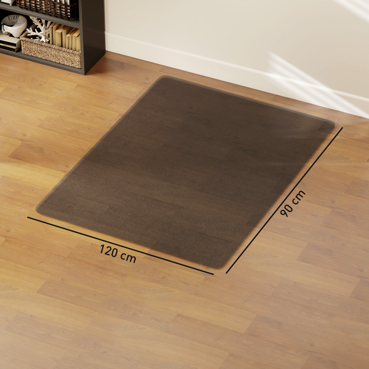 HOMCOM Home Office Hard Floor Protector Chair Mat Non Slip Frosted, Black