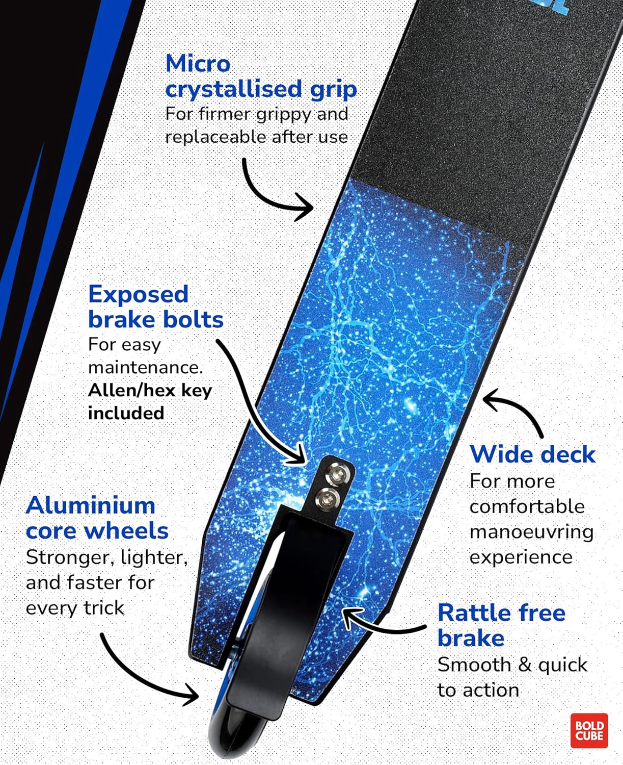 Navy - Deluxe Stunt Scooter