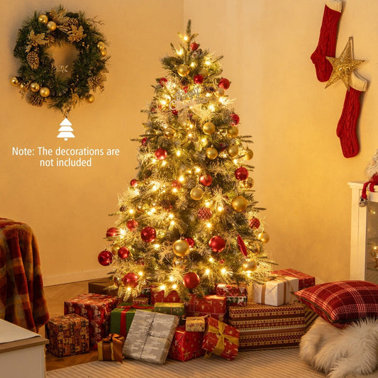 5 FT Artificial Christmas Tree Hinged Xmas Tree with 602 Branch Tips-5FT