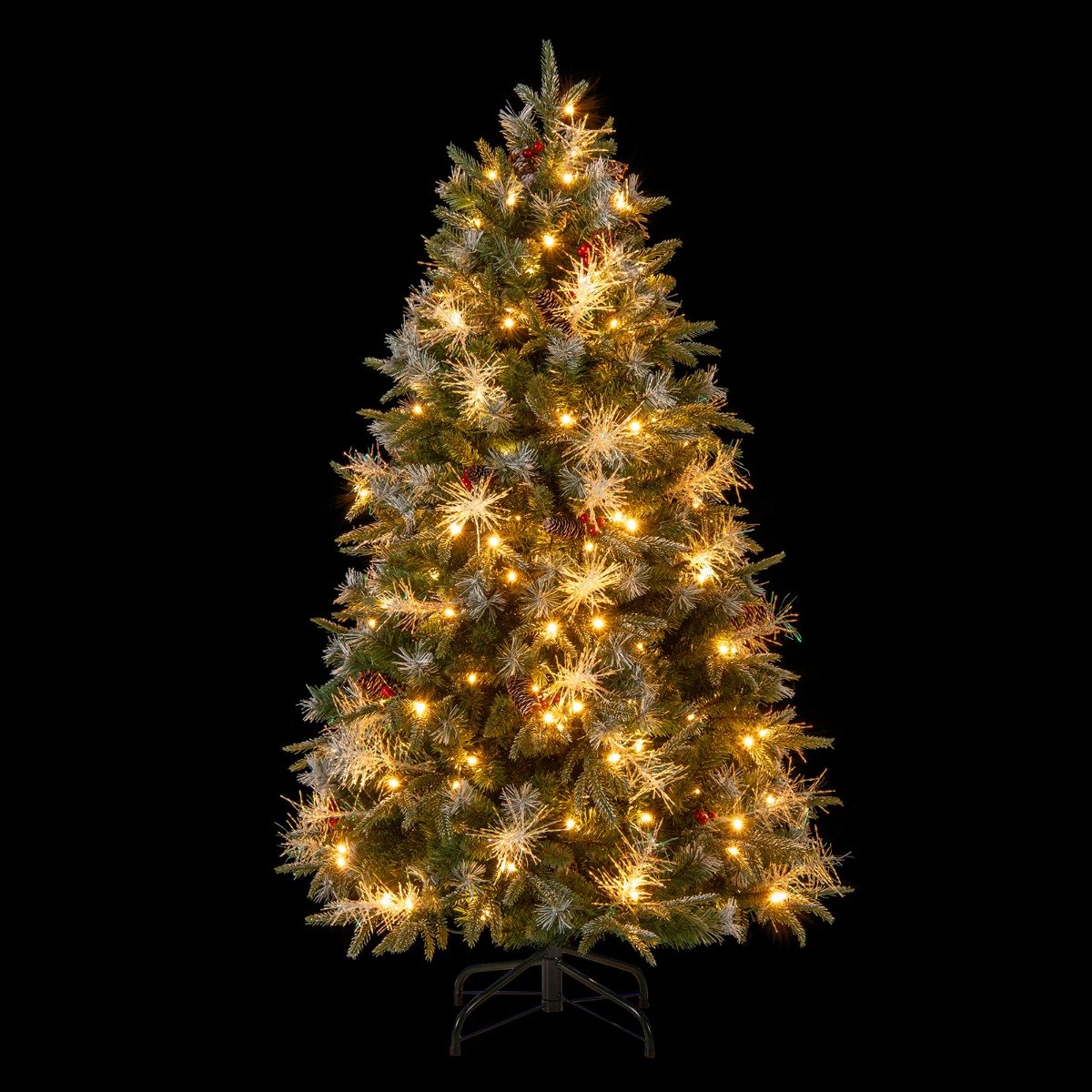 5 FT Artificial Christmas Tree Hinged Xmas Tree with 602 Branch Tips-5FT