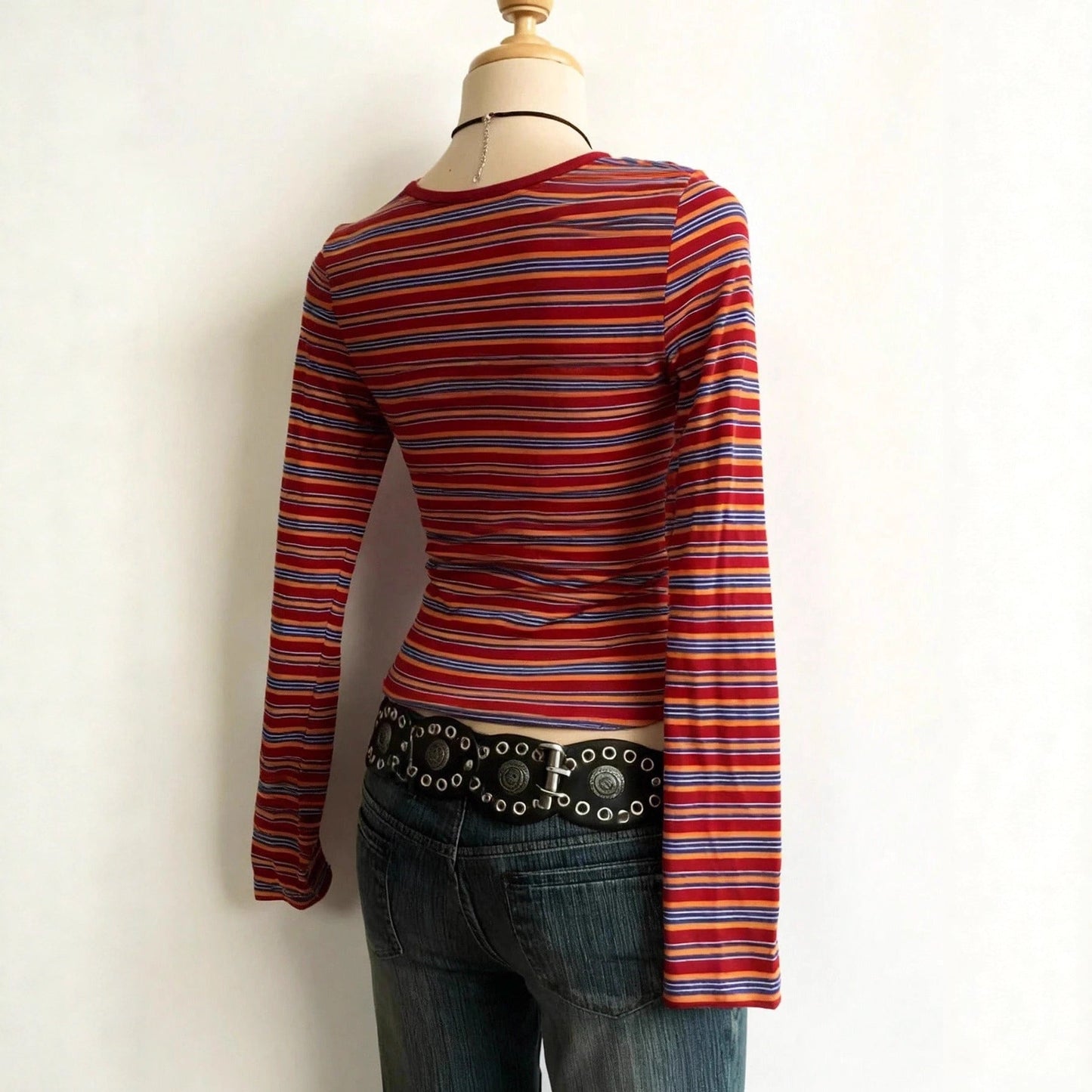 Women's Striped Long-sleeve Top