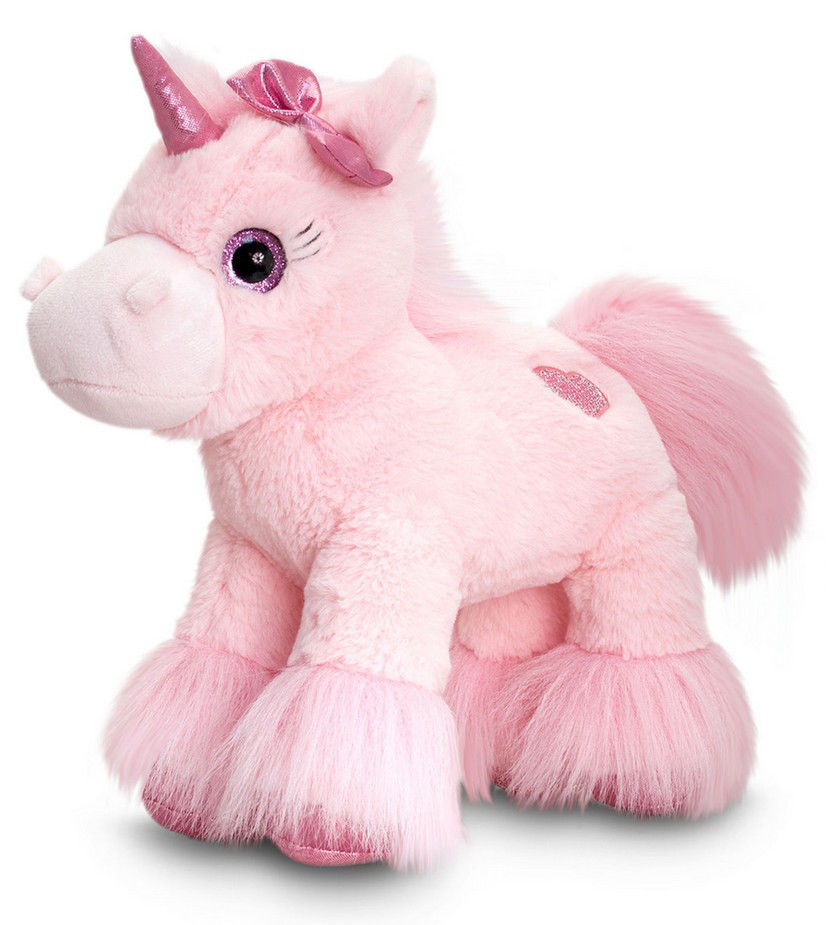 glitter gem unicorn with heart 18cm one sent at random