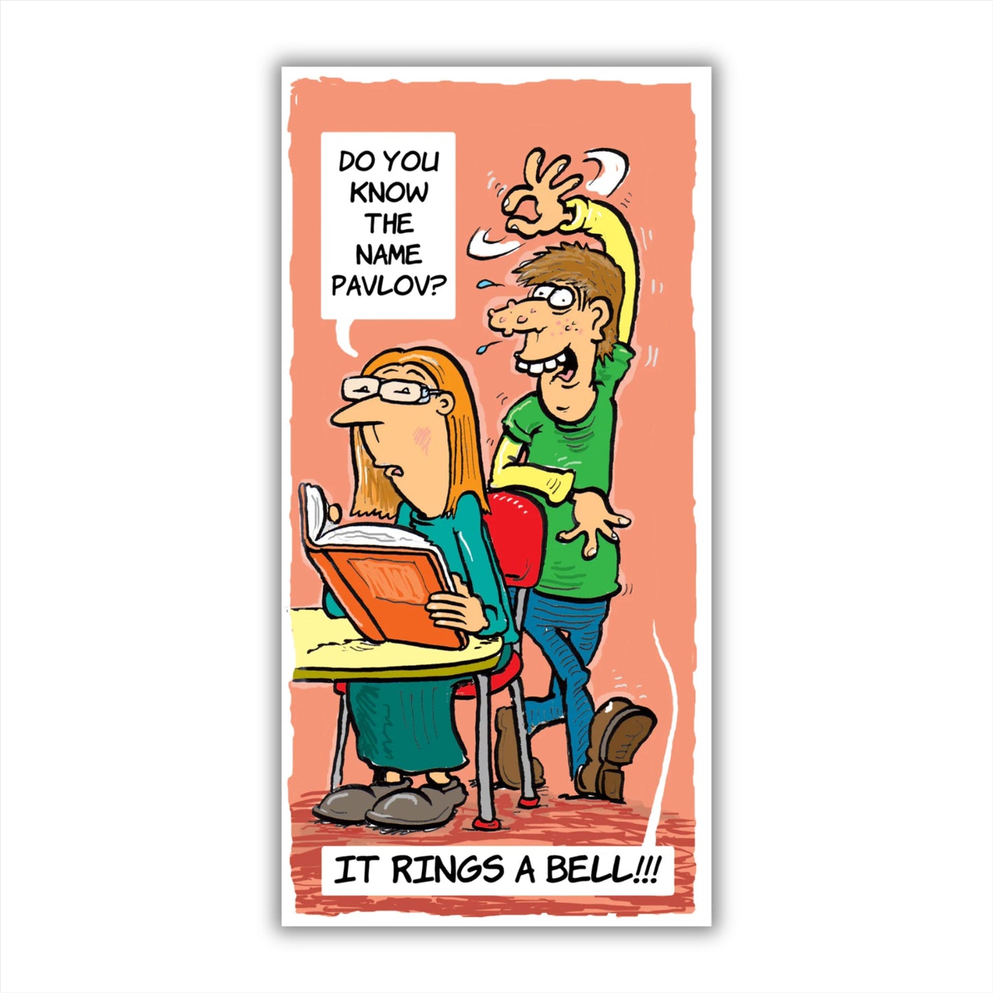 Hilarious Science Pavlov Response Joke Birthday Card & Envelope (105mm x 210mm, 300gsm)