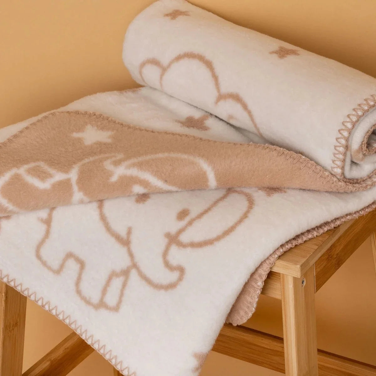 Little Dreams Unisex Blanket Animal Print - Light Brown