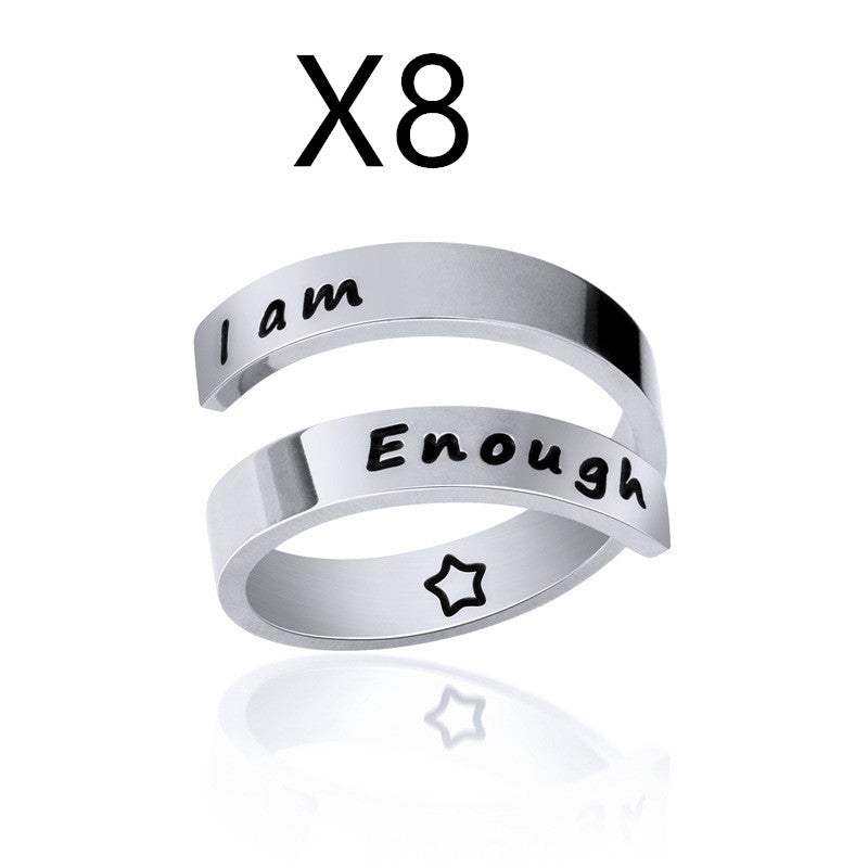 Double opening titanium steel ring