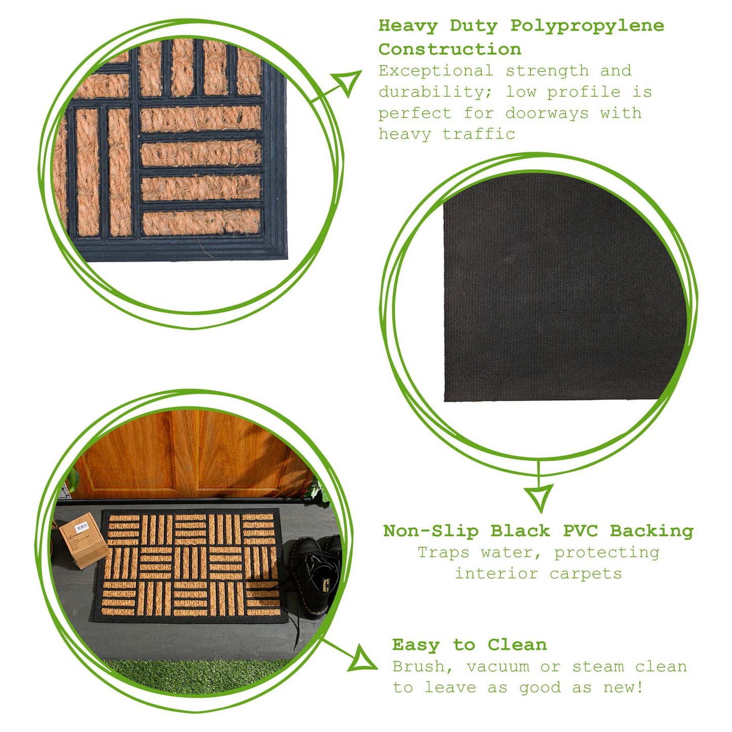60cm x 40cm Mosaic Heavy Duty Door Mat