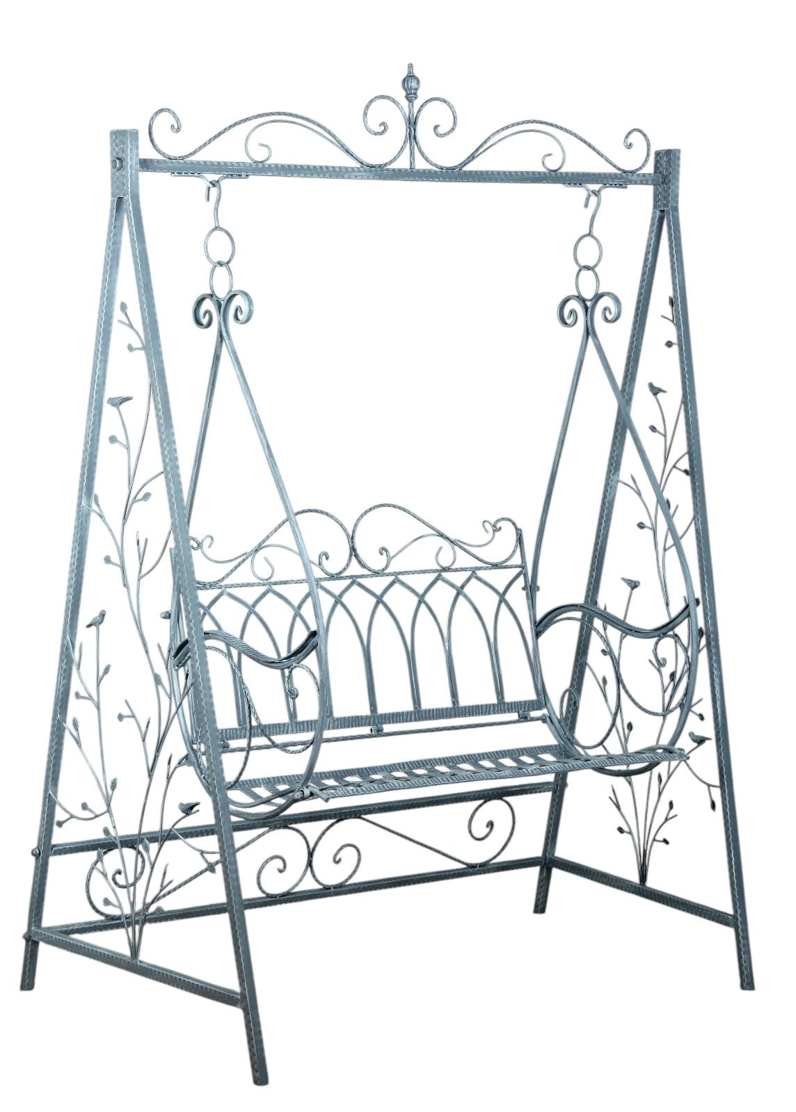 GREY METAL SWING BENCH