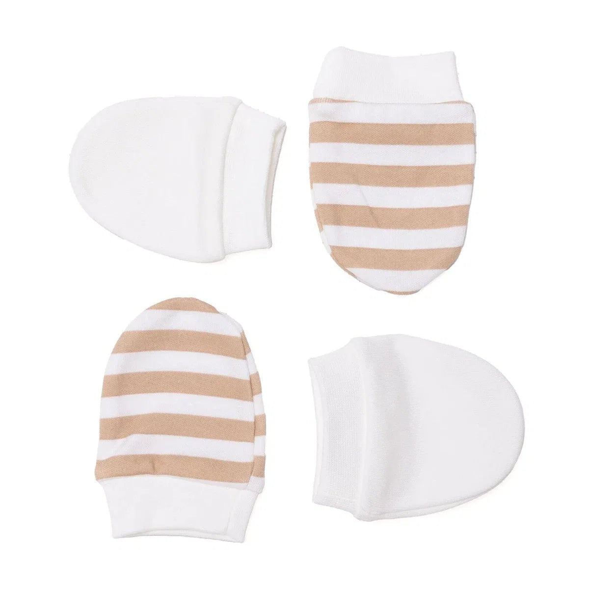 HelloBaby Boys Mitten Striped - Ecru Printed