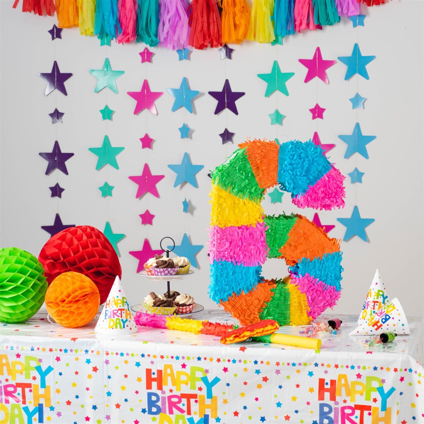Large Number 6 Pinata Party Set