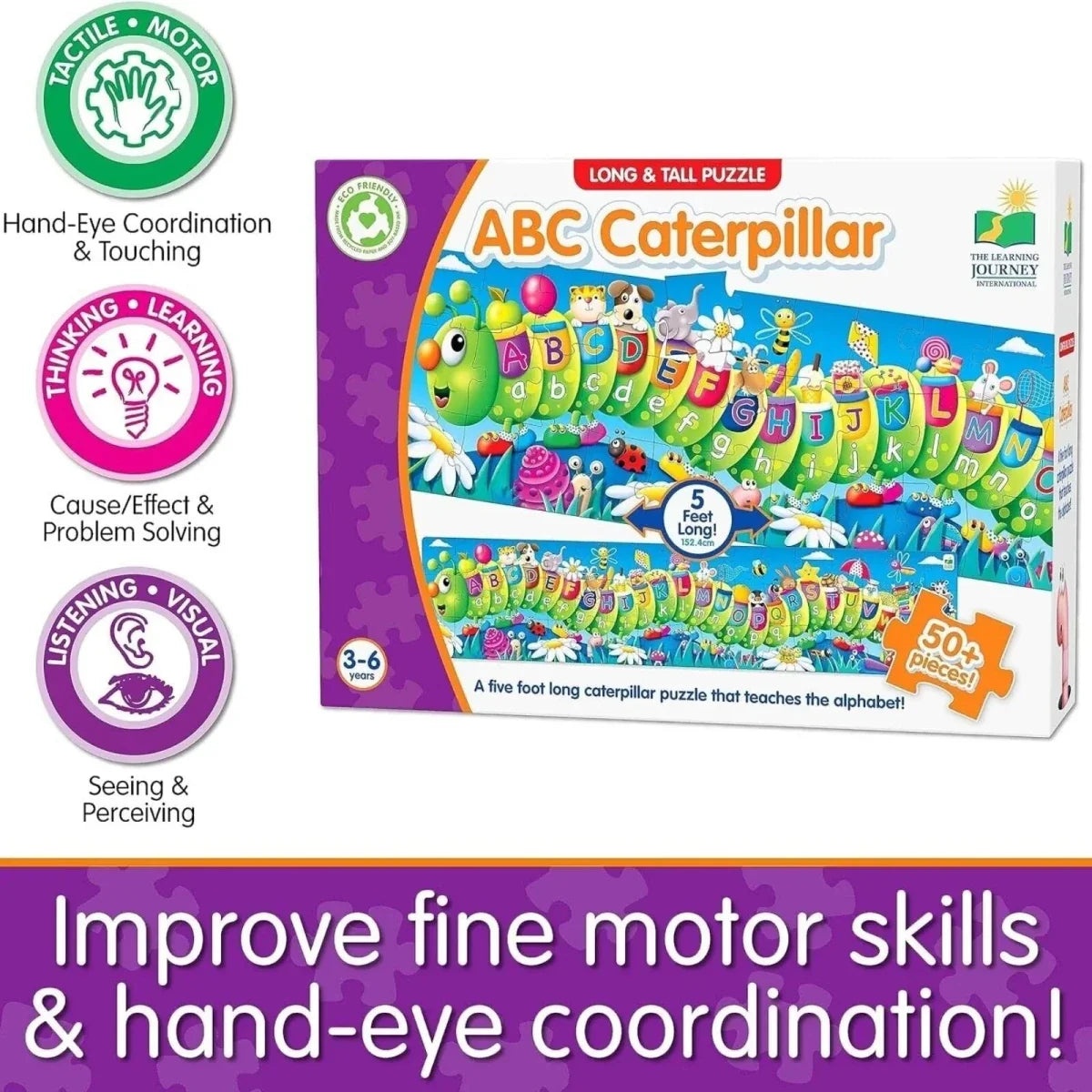 Long & Tall Puzzle ABC Caterpillar Letters