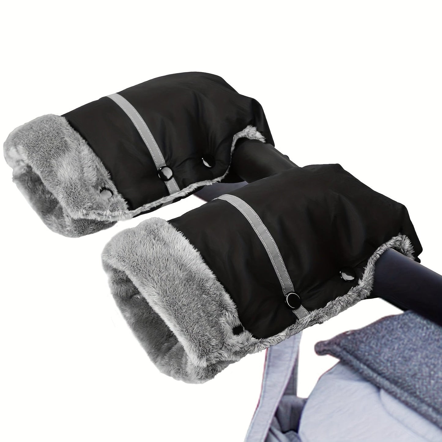 Cozy & Warm Stroller Handlebar Gloves - Windproof, Insulated Grip Covers For Cold Weather Protection