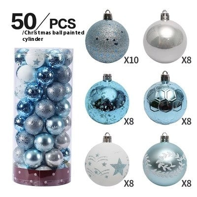 Christmas Decorations 6CM Painted PET