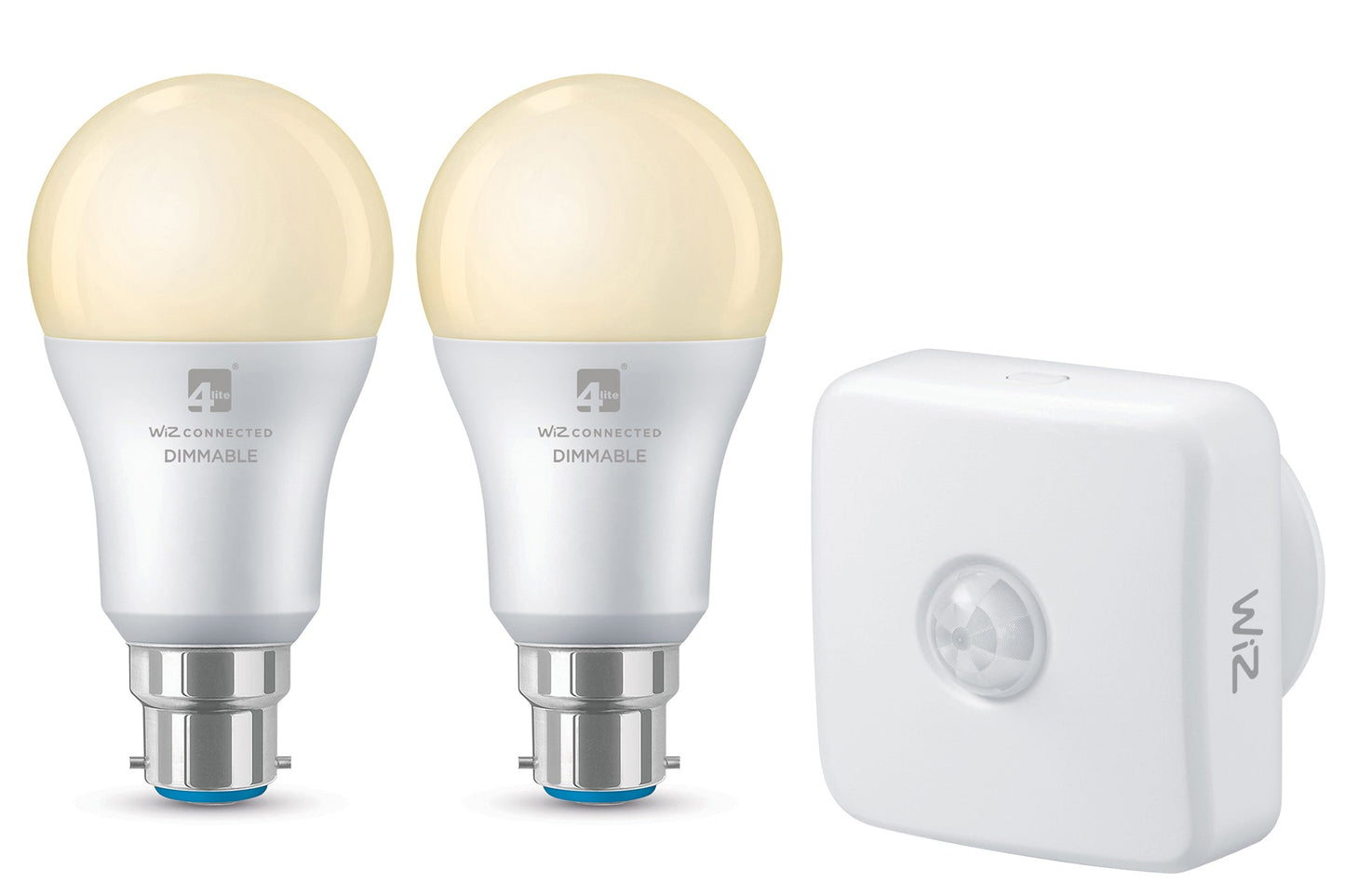 4lite WiZ Connected A60 Warm White WiFi LED Smart Bulb - B22 Bayonet Cap