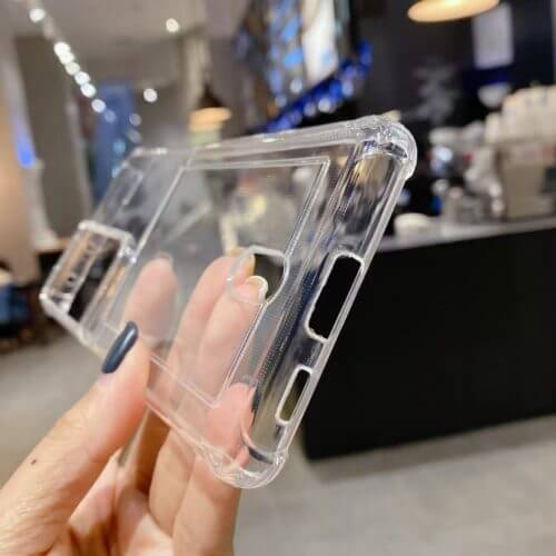 Soft TPU Clear Case With Card Slot - For Samsung S21 Ultra