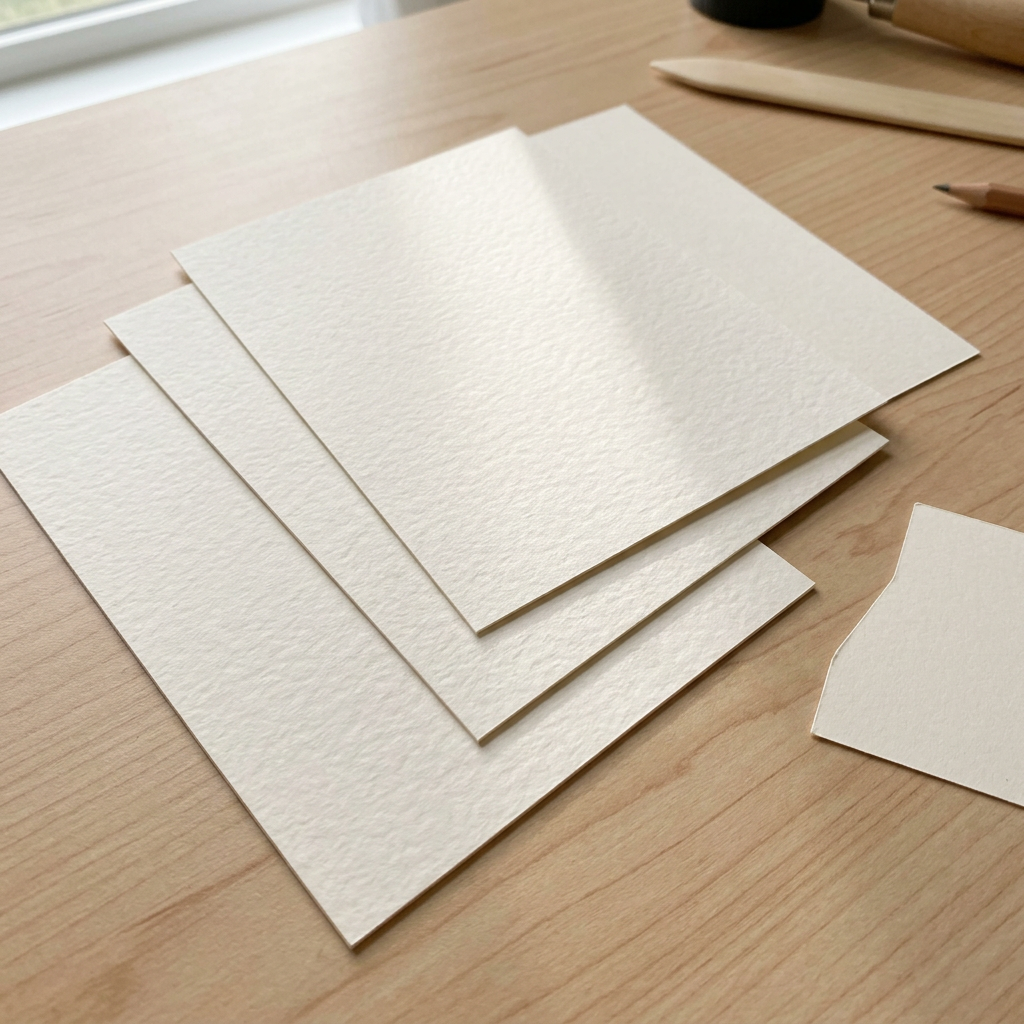 5x7 Hammered Ivory Card Stock (177mmx127mm) 255gsm - Stella Weds®