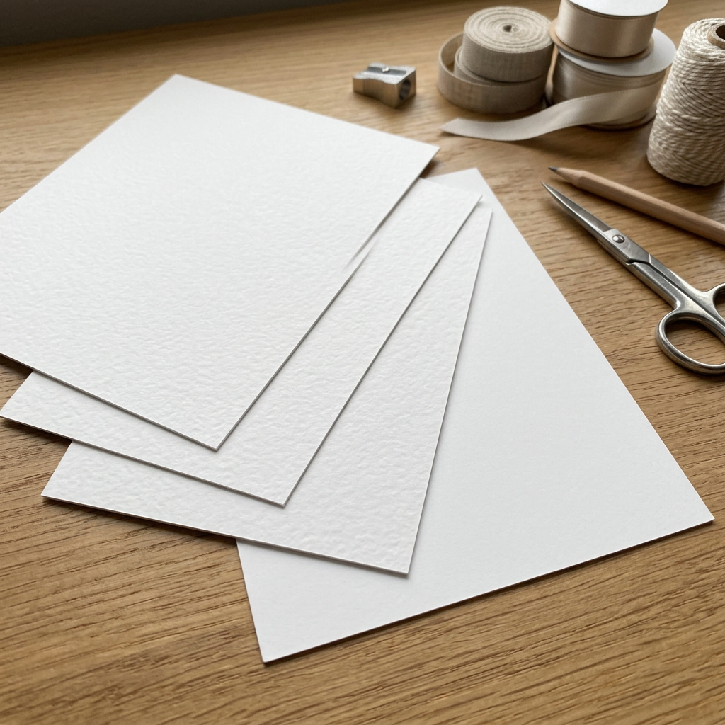 5x7 Hammered White Card Stock (177mmx127mm) 255gsm - Stella Weds®