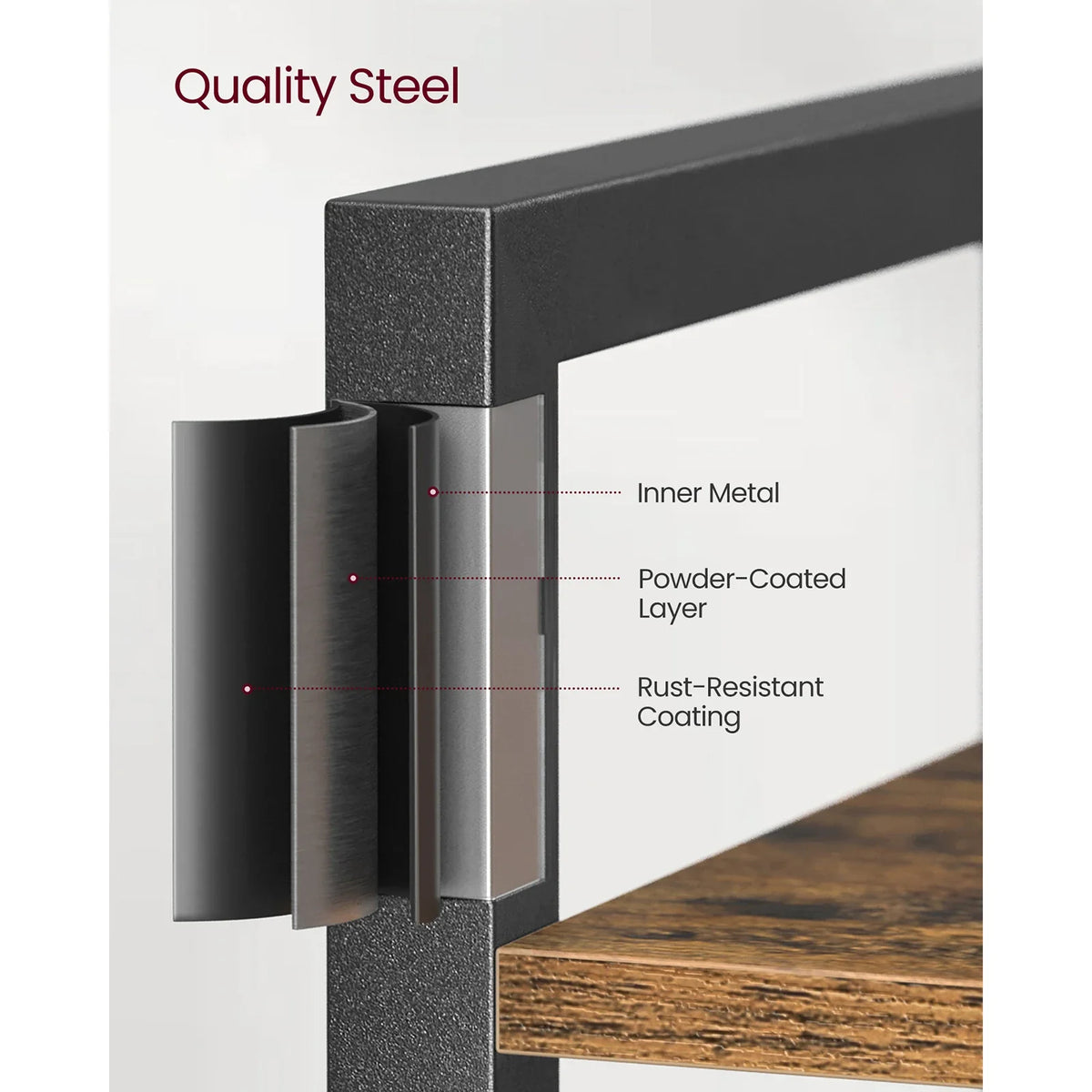 6-Tier Bookshelf - Slim Ladder Shelf Bookcase Shelving Unit for Living Room