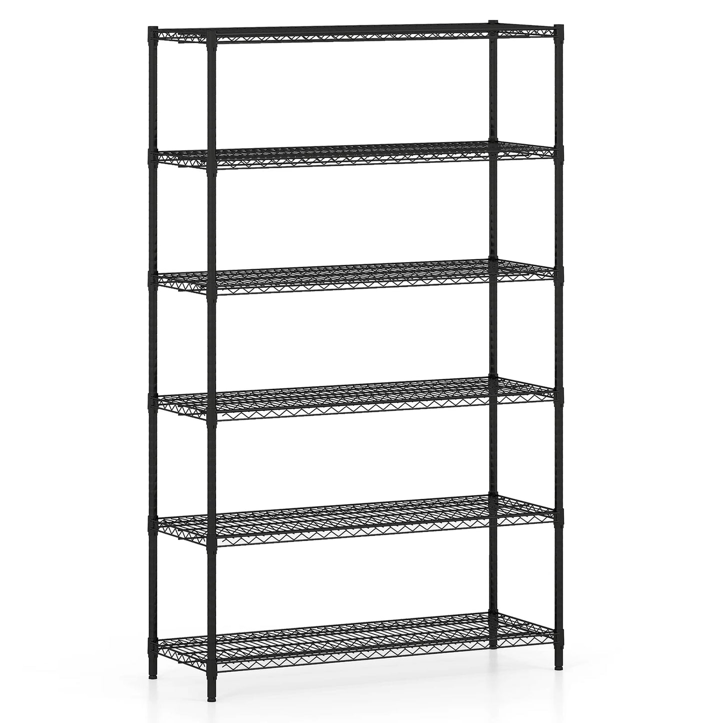 4/5/6-Tier Wire Shelving Unit Adjustable Metal Storage Shelves with V-shaped Shelving Rack-6-Tier