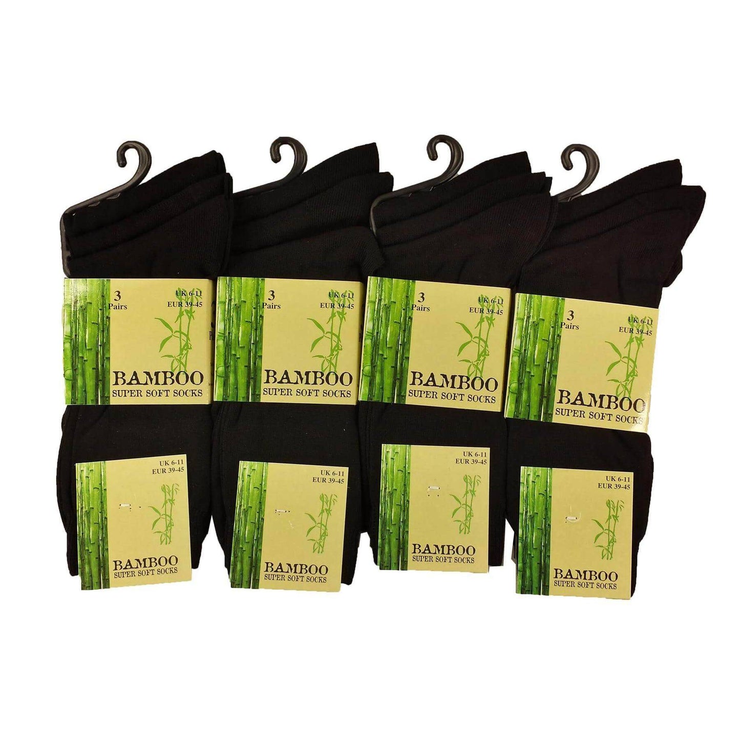 Sock Stack Men's Bamboo Socks 6 Pairs Anti Bacterial Moisture Wicking Breathable