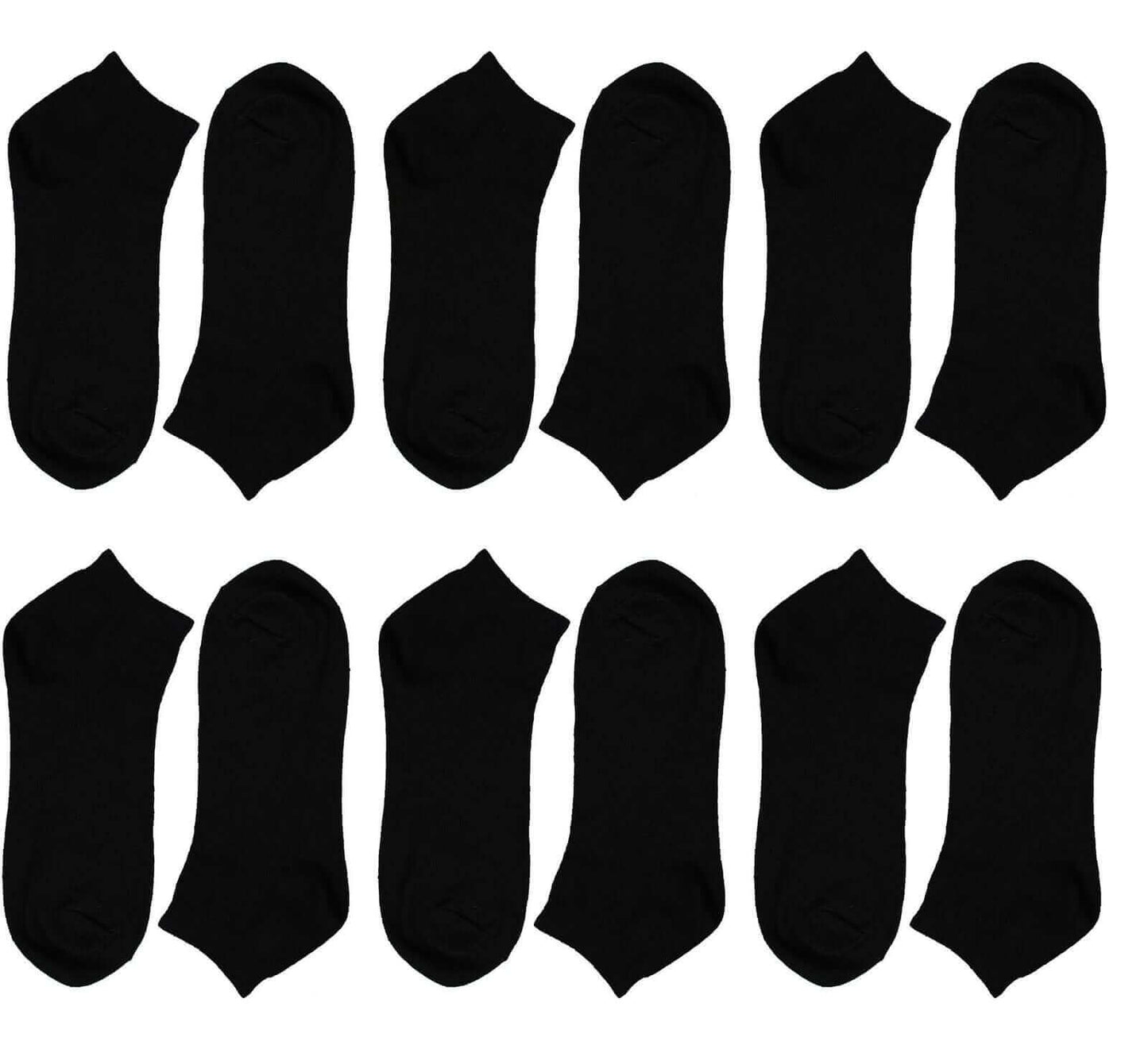Sock Stack Men's Trainer Socks 6 Pairs Lightweight Cotton Blend Ankle With Arch Support