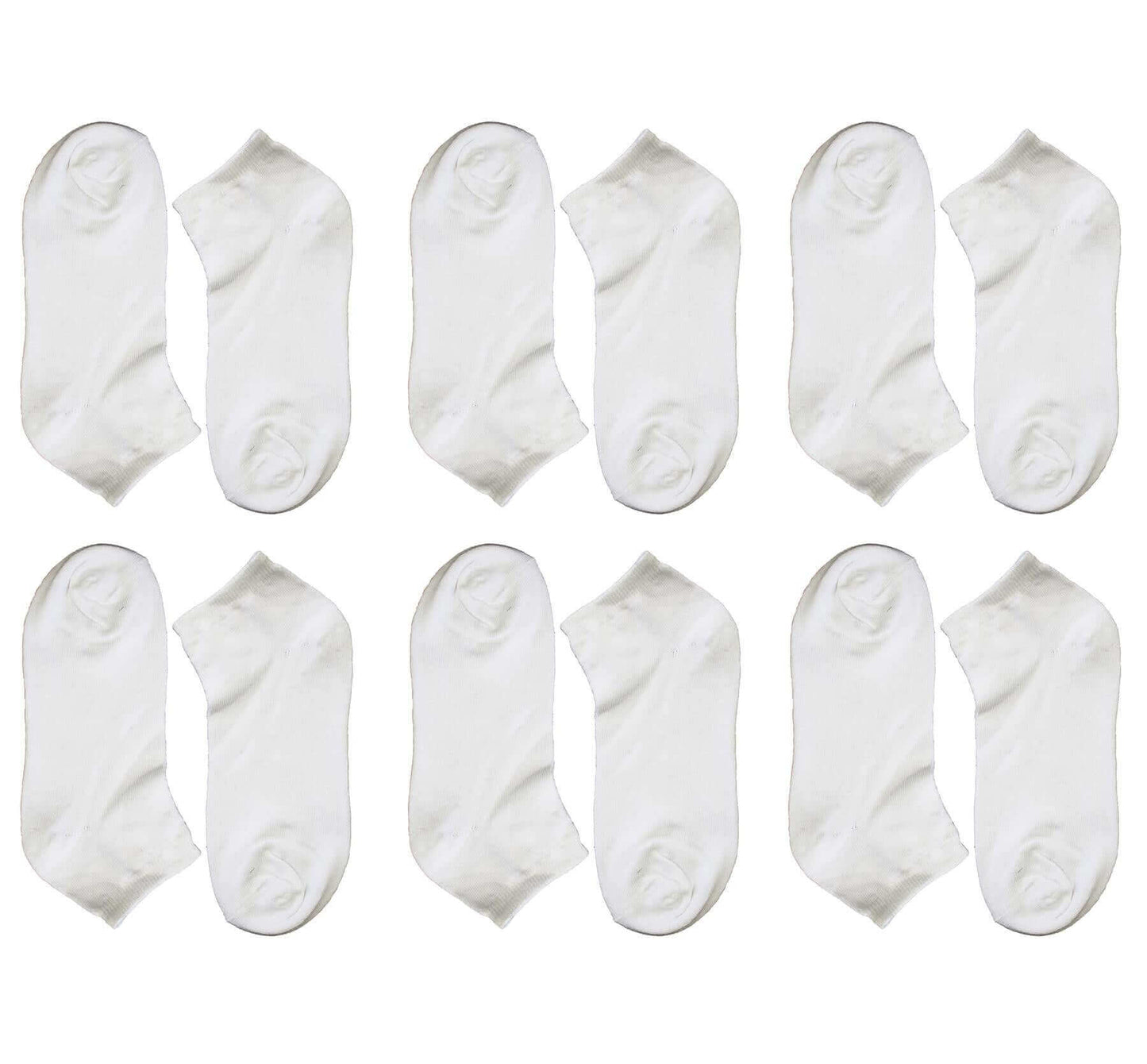 Sock Stack Men's Trainer Socks 6 Pairs Lightweight Cotton Blend Ankle With Arch Support