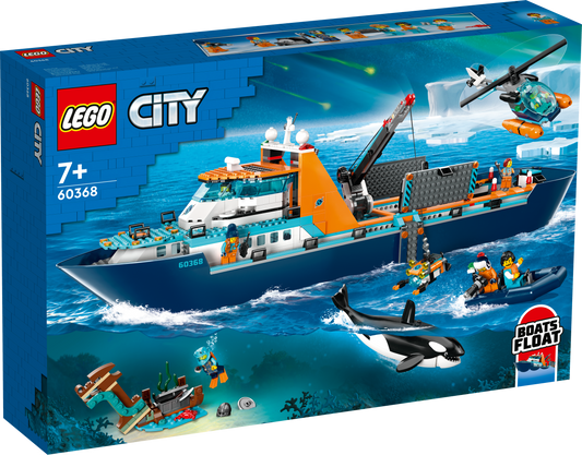 Lego City 60368 Artic Explorer Ship Floatable Toy Boat for Ages 7 & Up