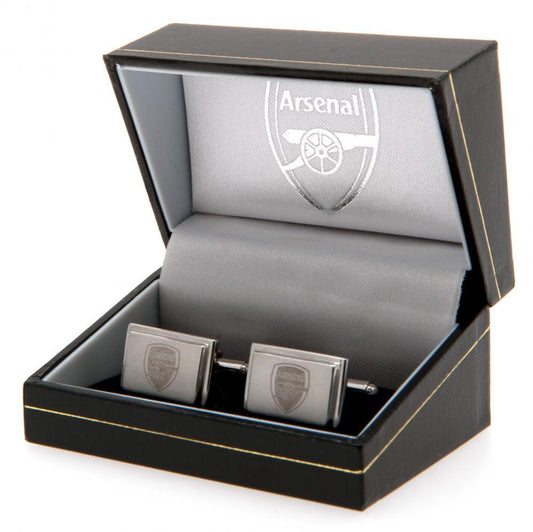 Arsenal FC Stainless Steel Cufflinks with Arsenal Crest