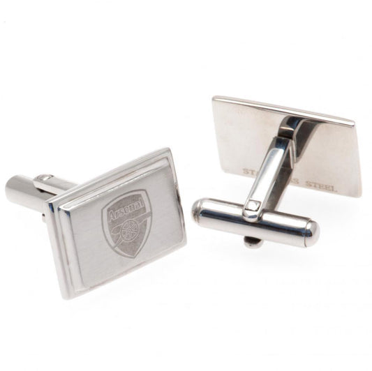 Arsenal FC Stainless Steel Cufflinks with Arsenal Crest