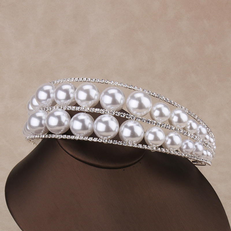 Handmade Pearl & Rhinestone Bridal Headband