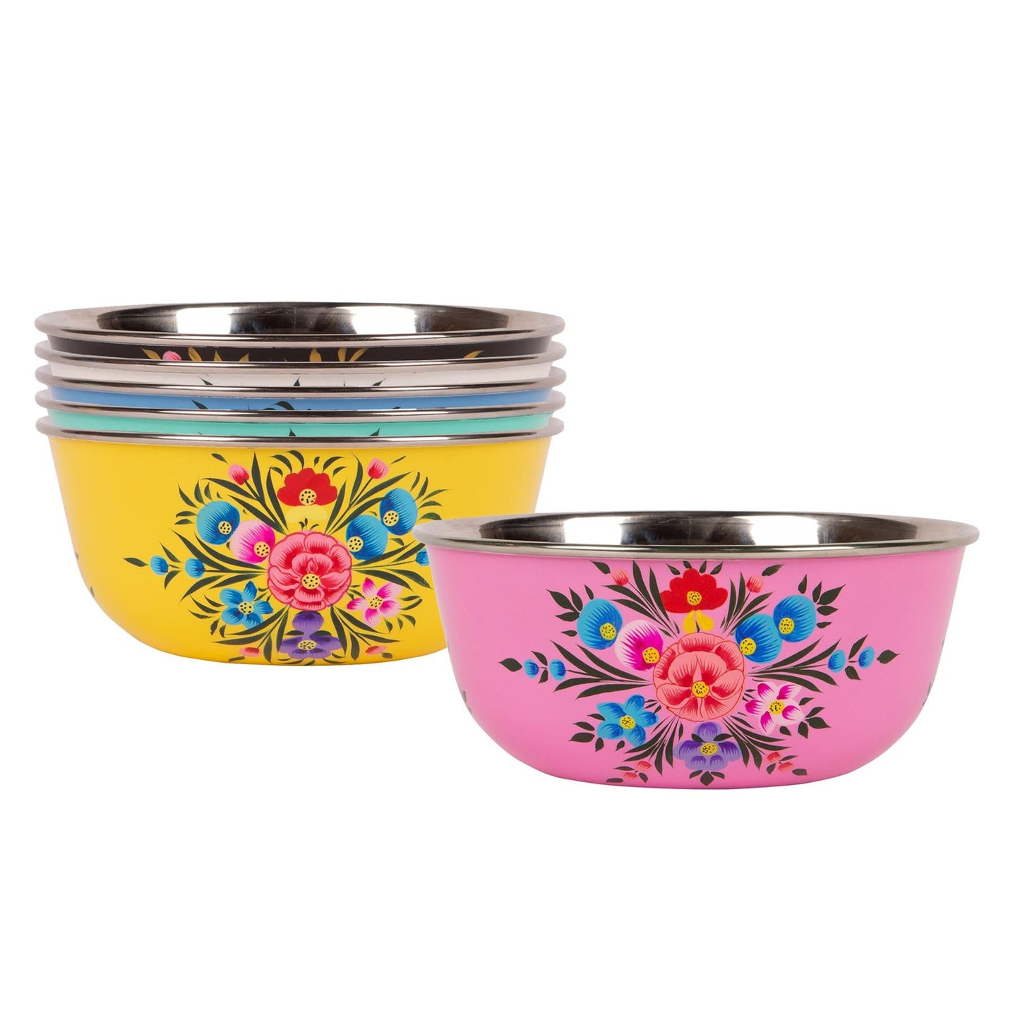 Pansy 16.5cm Stainless Steel Picnic Bowl