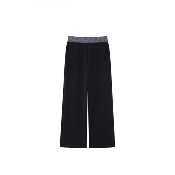Women's AutumnWinter Fleece-Lined Loose Effortless-Style Sweatpants With A Slimming Effect For Pear-Shaped Figures