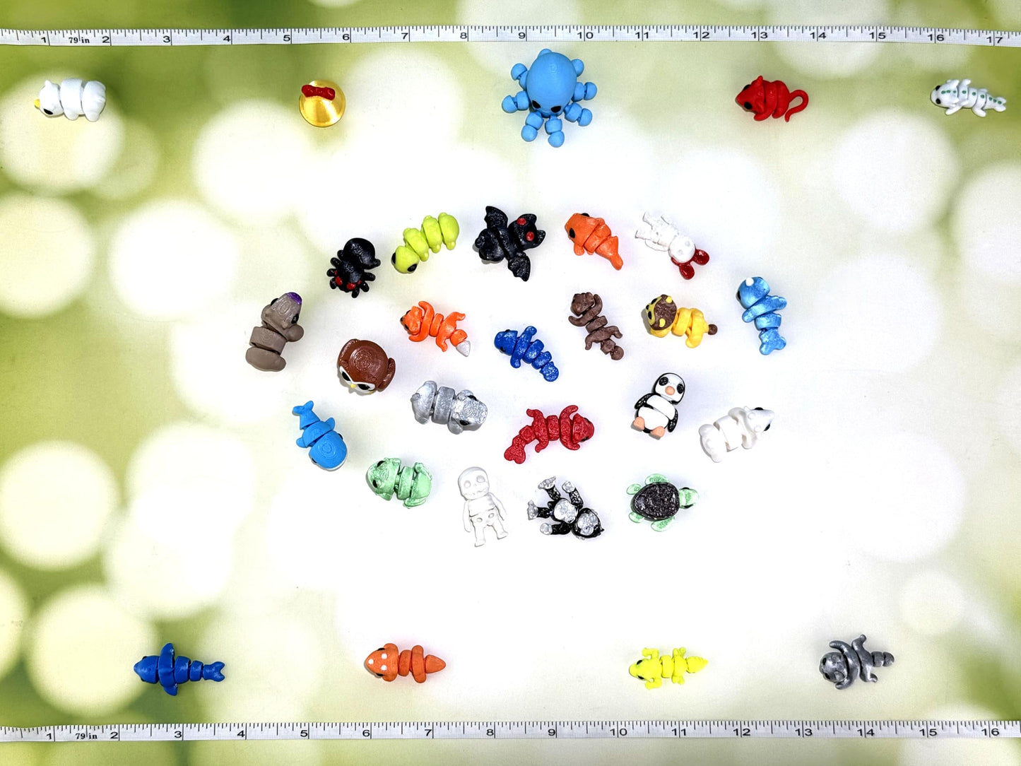 60Pcs Random 3D Printed Animals – Articulated Fidget Figurines for Kids & Collectors
