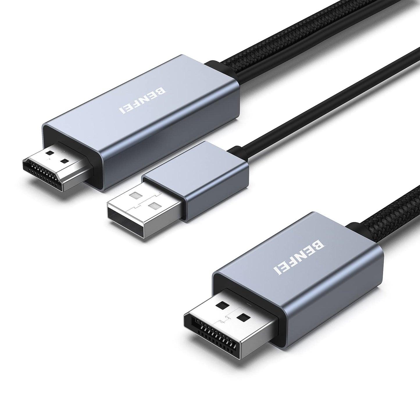 BENFEI HDMI to DisplayPort Cable, 1.8M HDMI Source to DisplayPort Monitor Compatible with PC Graphics Card Laptop PS5 Xbox One(360) Supporting 4K@60Hz