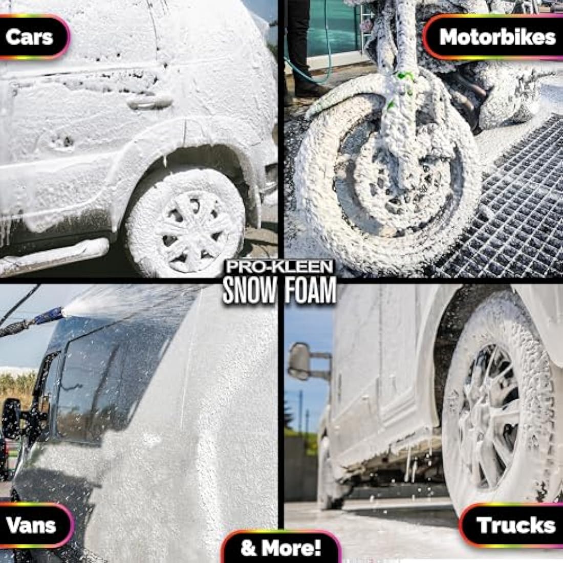 Pro-Kleen Snow Foam Car Shampoo pH Neutral Cherry 5L & Karcher K Series Compatible Snow Foam Lance