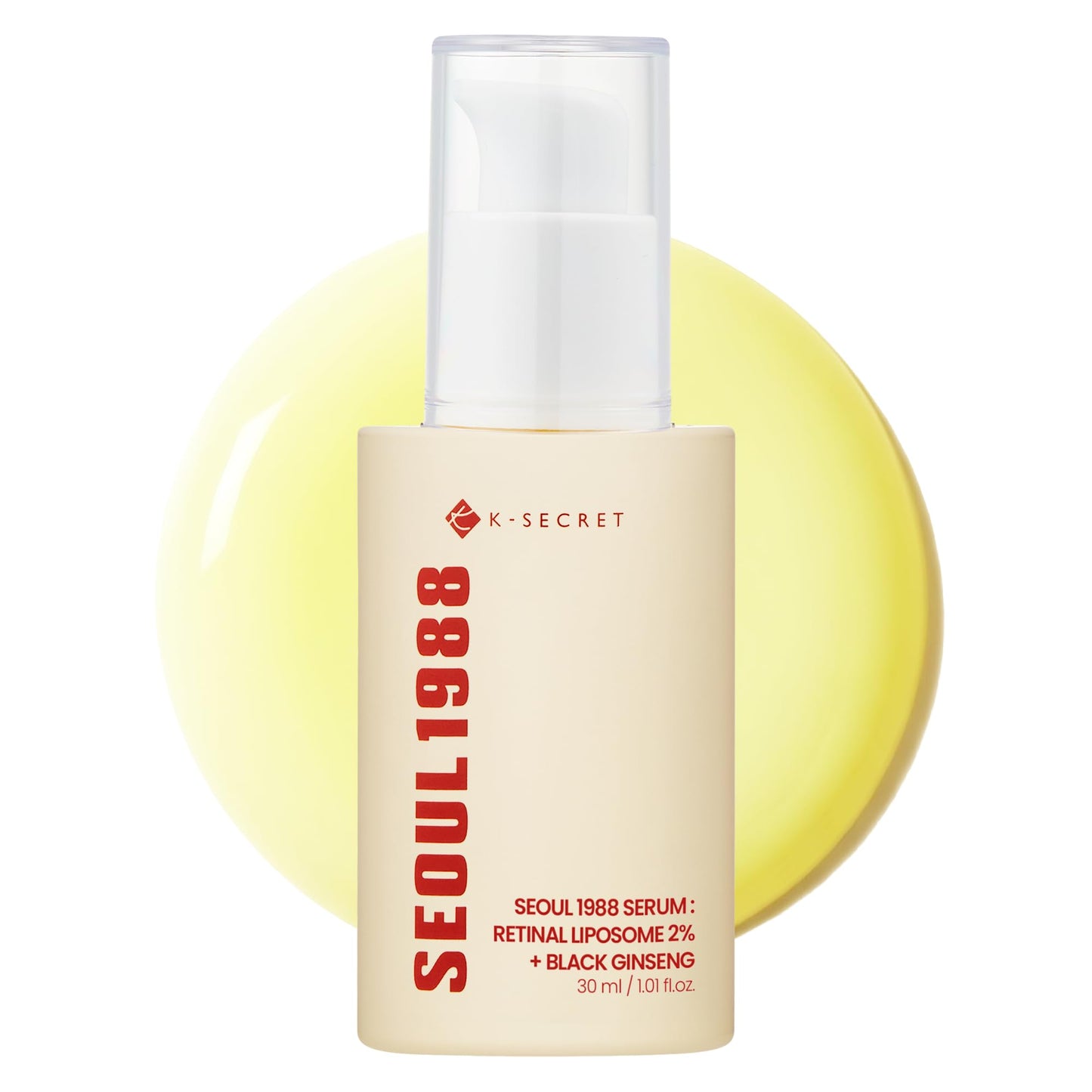 K-SECRET KSECRET SEOUL 1988 Serum : Retinal Liposome 2% + Black Ginseng, 30ml/1.01fl.oz 58% Black Ginseng Extract Retinal serum, Bakuchiol,
