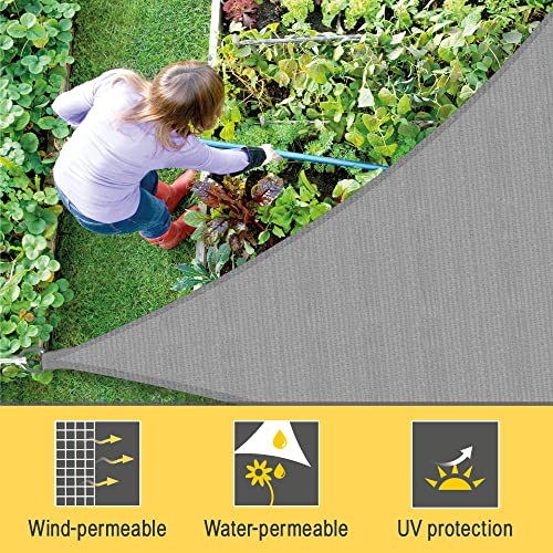 Sol Royal SolVision HS9 ? Triangle Sun Shade Sail 7x5x5 m HDPE Breathable & UV-light resistant Sun Protection for Terrace, Balcony, Pool & Garden ?