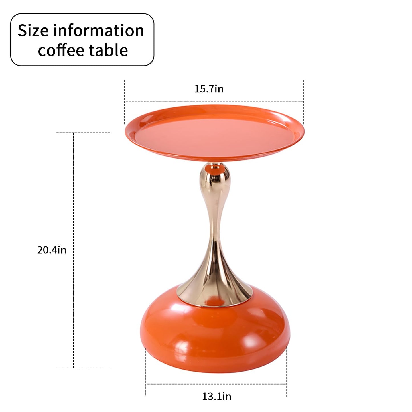 Sleek Hourglass Side Table - Stylish Modern Design Perfect for Living Rooms, Cafes, Dining Areas, Bedrooms, and Outdoors - Chic Decorative Accent