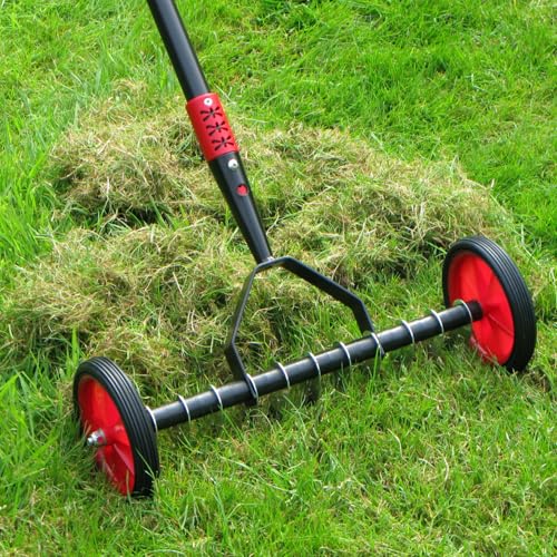 Darlac Lawn Scarifier ? For Lawn Care & Maintenance ? Made From Strong Powder-Coated Steel ? Telescopic Handle Adjusts to Suit Height ? Extends 97cm