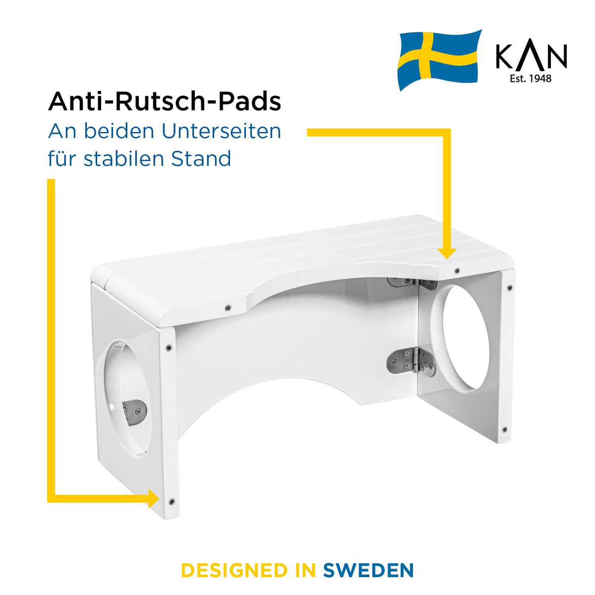 KAN Loki Toilet Stool for Adults - Wooden Toilet Stool - Bathroom Stool - Toilet Stool - Toilet Stool - Foldable Toilet Stool - Toilet Stool Adult