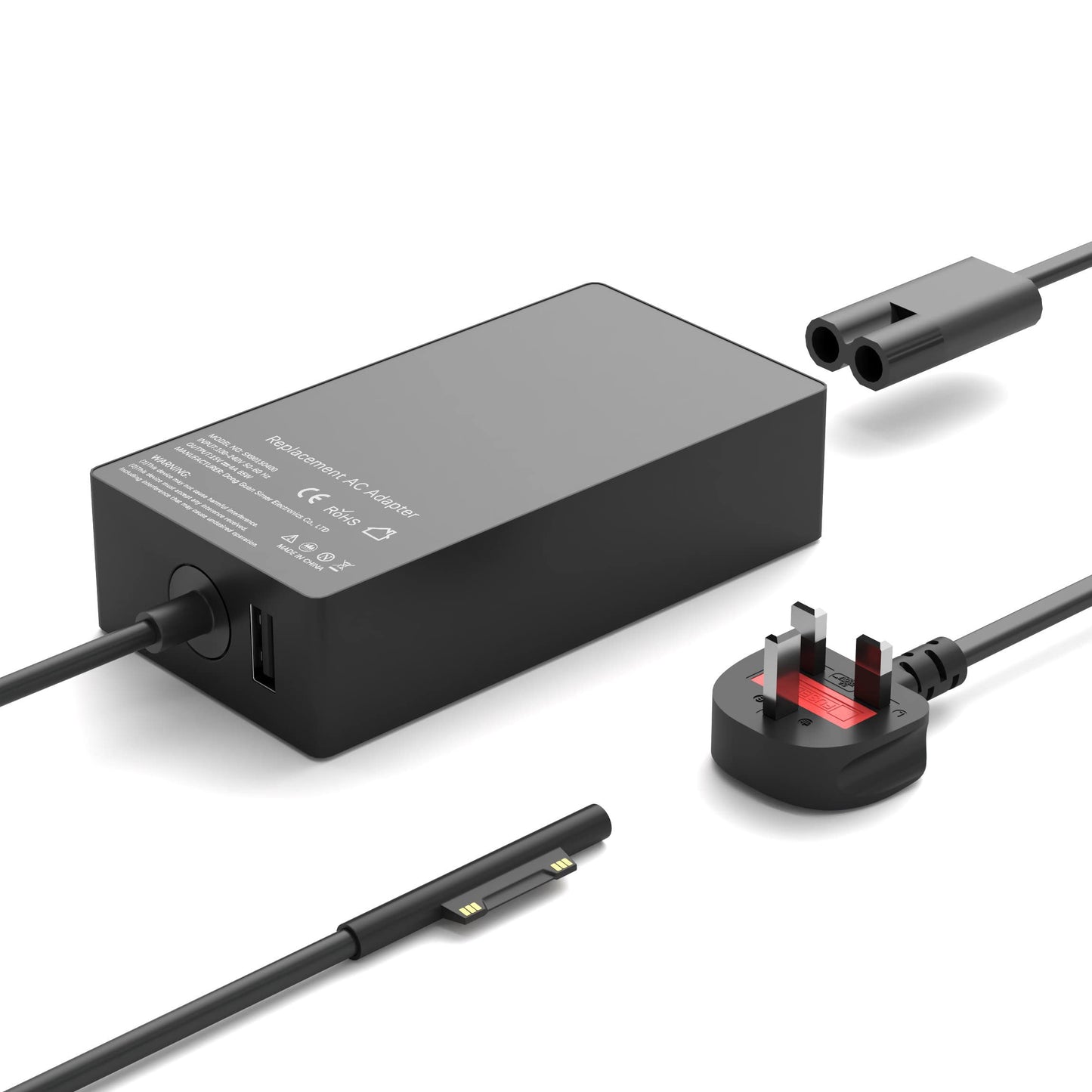 SKOTSLYE 65W Surface Pro Charger Compatible with Microsoft Surface Pro 11/10/9/8/X/7+/7, Surface Laptop 5/4/3, Surface Book 3/2, Surface Go Windows