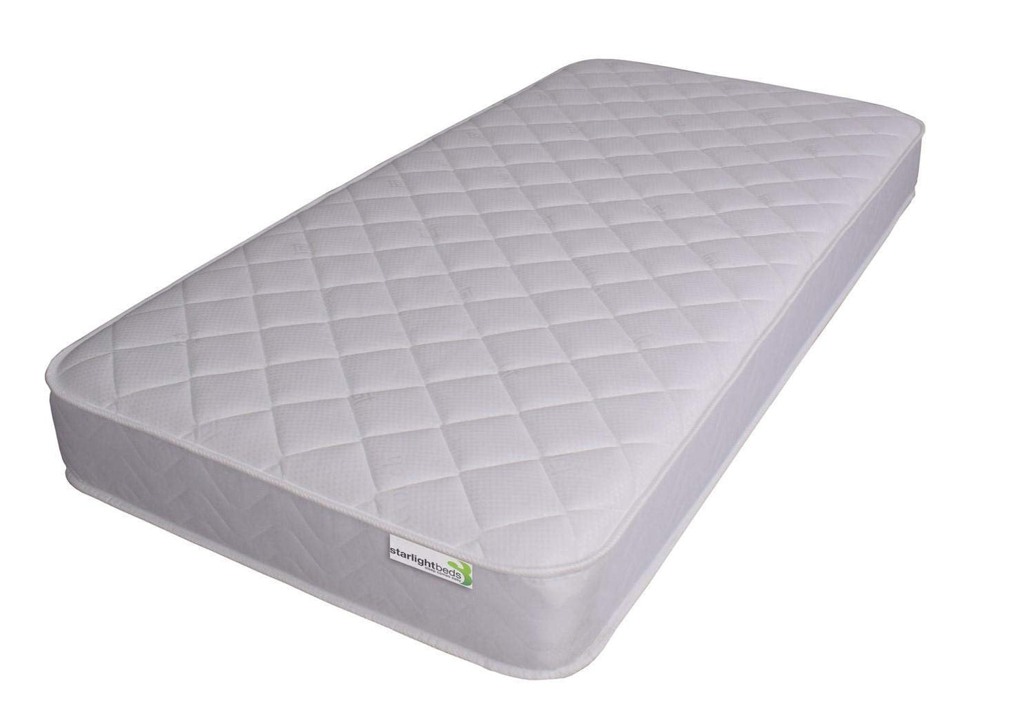 Starlight Beds Cooltouch Diamond Small Double Mattress, Value Hybrid Sprung with Memory Foam Layer, Plush, White, 18cm Deep (120cm x 190cm)