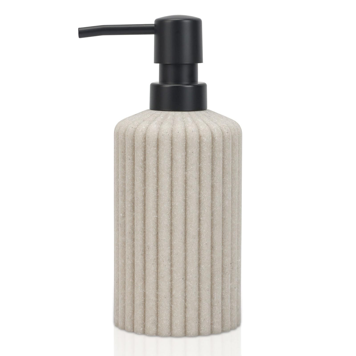 Asashizen Vertical Stripe Retro Resin Soap Dispenser Bathroom, Easy to Fill and Clean, for Kitchen Sink, Bathroom, Refillable Shampoo and Conditioner