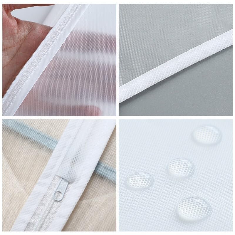 Cwmniily Garment Bags, 2 Pack, 60cm*160 cm Long Dress Bags Cover, PEVA Transparent Hanging Clothes Covers