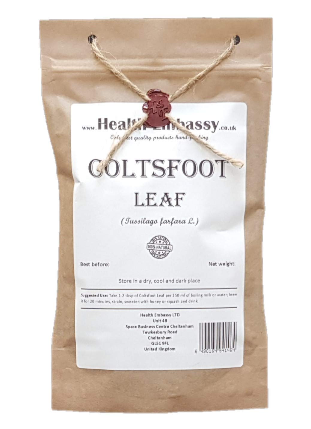 Health Embassy Coltsfoot Leaf | Tussilago farfara L | 100g