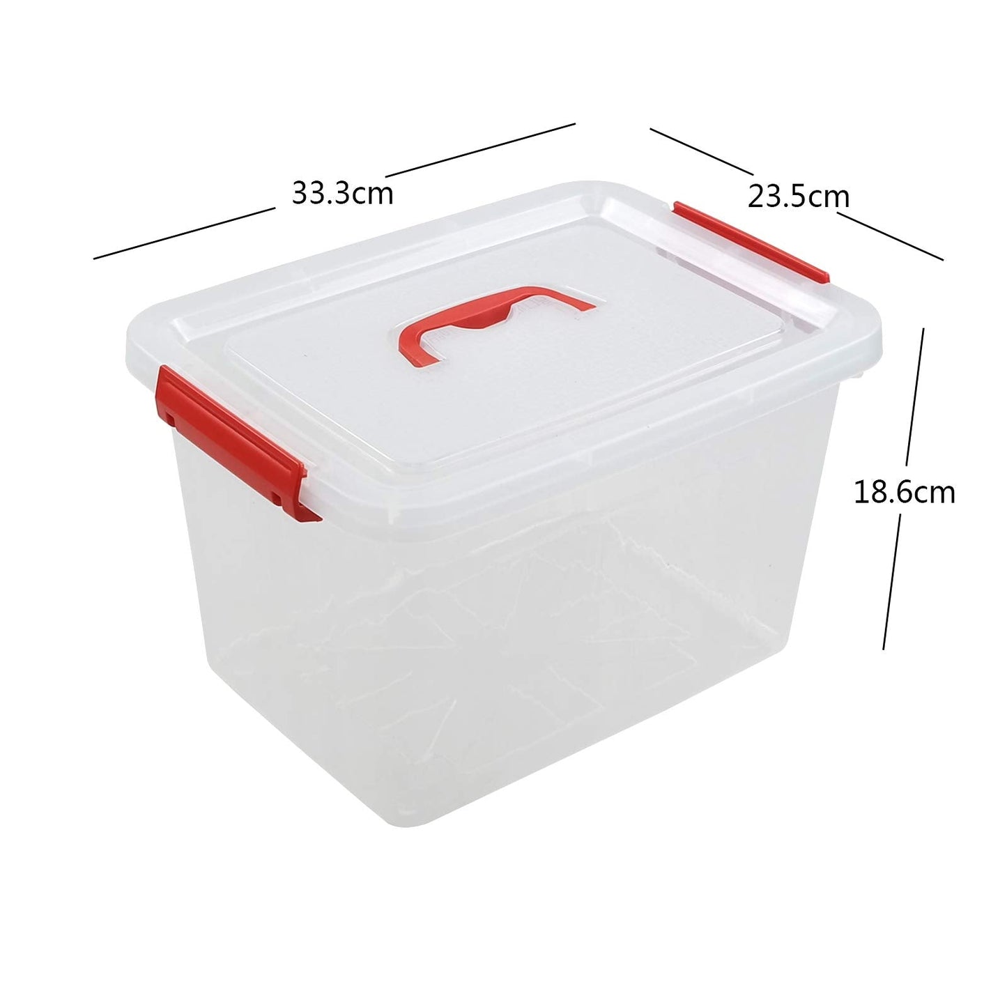 Uumitty 10 L Clear Plastic Storage Bin with Lids, 6-Pack